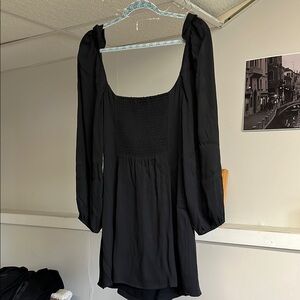 Aritzia Wilfred Black Long Sleeve short Dress